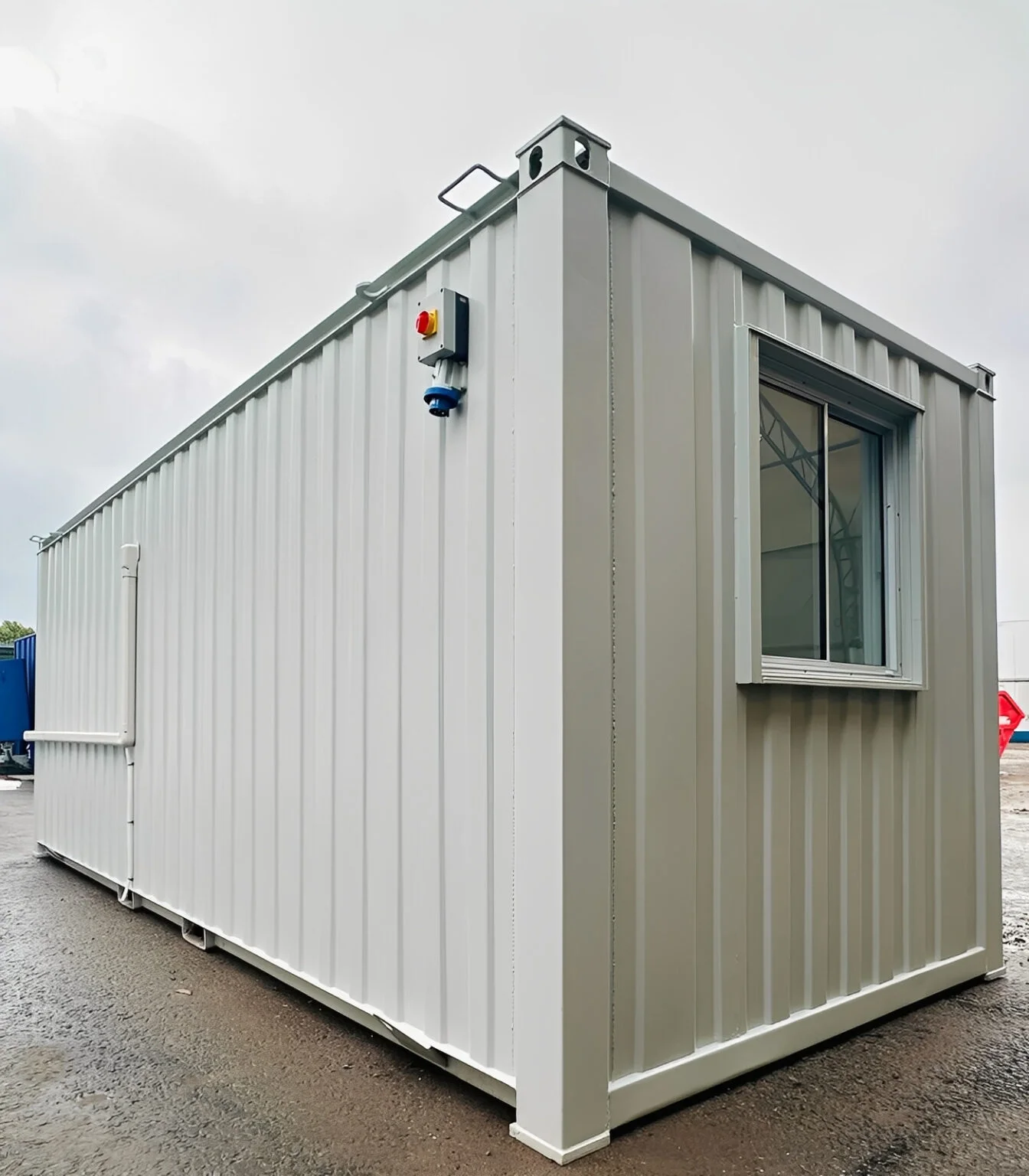 21ft x 8ft Custom Office Cabin – Refurbished Portable Building with A/C & Glazed Door - Image 6