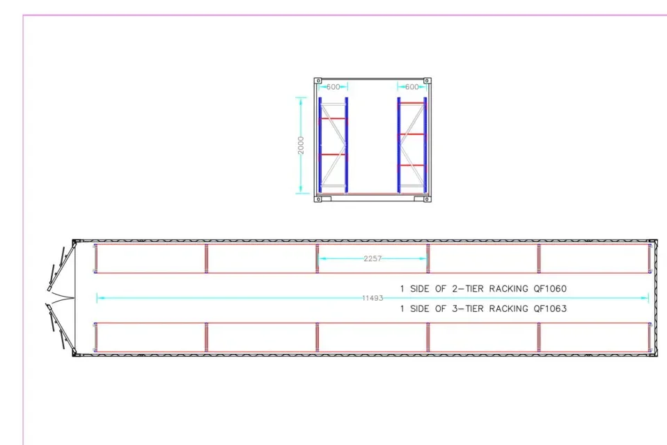 Adjustable, Heavy Duty Three Tier Racking For Rear Of Container - Image 4
