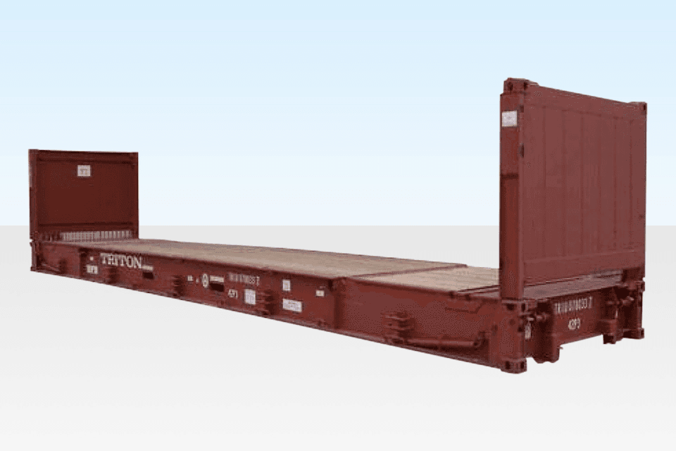40Ft X 8Ft Flat Rack Shipping Container