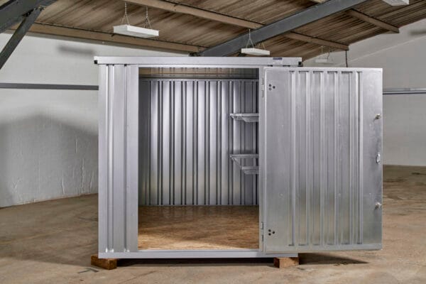 3M X 2.1M Flat Pack Storage Container – Galvanised - Image 5