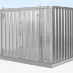 4M X 2.1M Flat Pack Container Store – Galvanised
